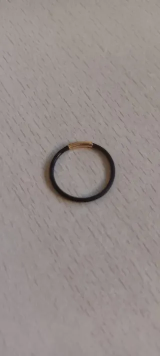 Anillo oro y pelo de elefante