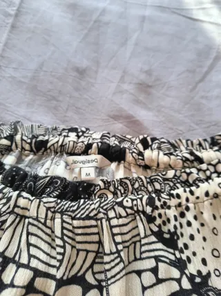 Camisa Desigual Estampada Negra y Beige