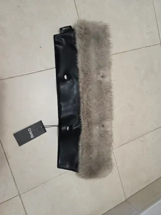 O bag: Borde bolso negro y gris