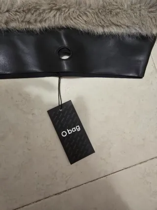 O bag: Borde bolso negro y gris
