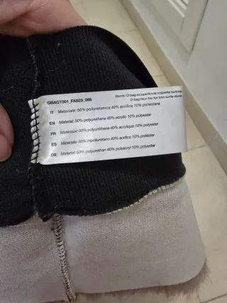 O bag: Borde bolso negro y gris