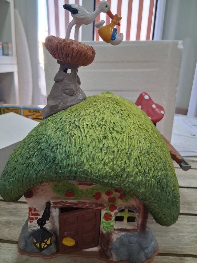 Granja Cigueña con Bebé Pitufos