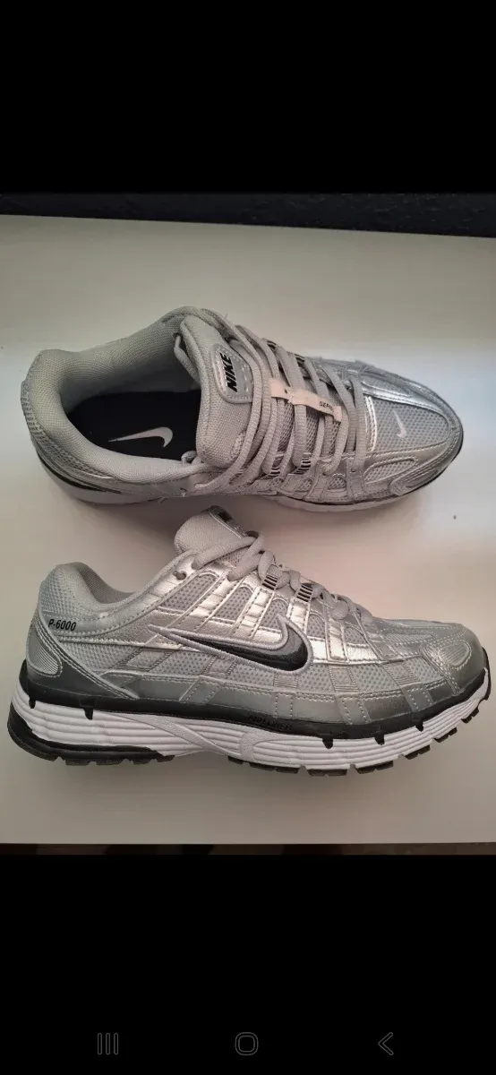 Zapatillas Nike P6000 Plata y Negro