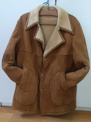 Chaquetón Piel Vuelta Hombre Natural