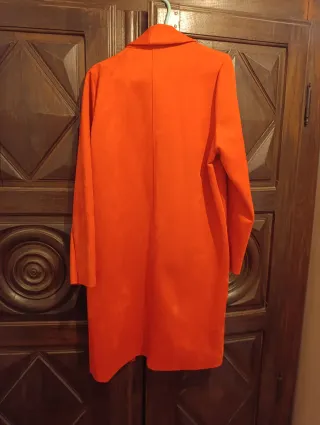 Abrigo Levita Naranja Piel Vuelta