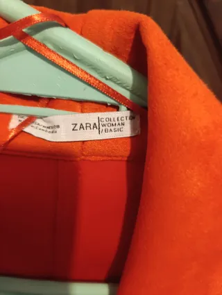 Abrigo Levita Naranja Piel Vuelta