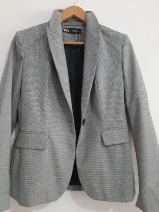 Chaqueta Americana Zara Gris