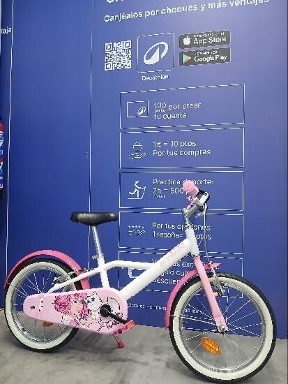 Bicicleta niños 16 pulgadas Btwin 500 Doctor Girl blanca