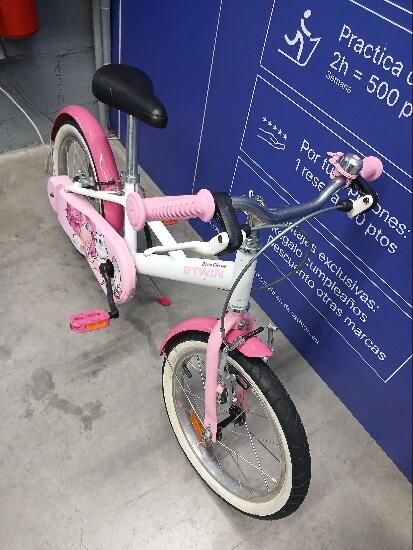 Bicicleta niños 16 pulgadas Btwin 500 Doctor Girl blanca