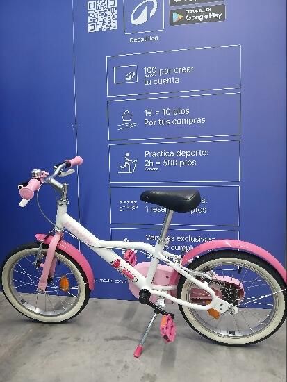 Bicicleta niños 16 pulgadas Btwin 500 Doctor Girl blanca