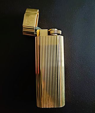 Encendedor Cartier Ligne 1 Godron Oro