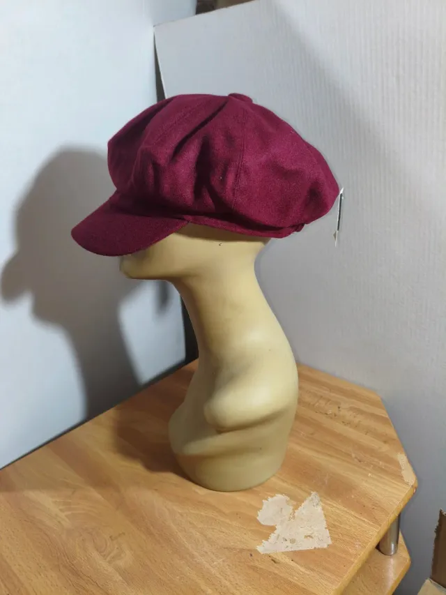 Gorro de lana Invierno púrpura/rojo