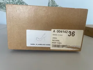 Zapatos Peep Toe Unisa Negros