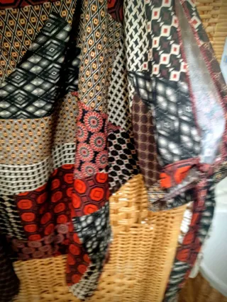 Blusas Patchwork Estampada y otra color Malva