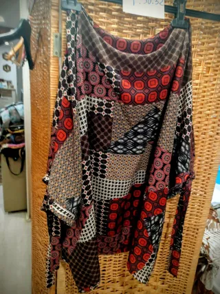 Blusas Patchwork Estampada y otra color Malva