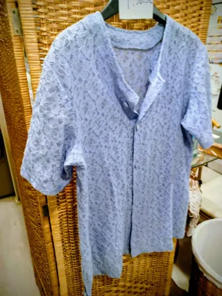 Blusas Patchwork Estampada y otra color Malva