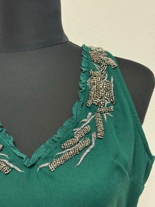 Vestido mini abalorios XS Zara