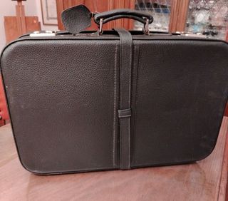 Valigia vintage in cuoio anni '50