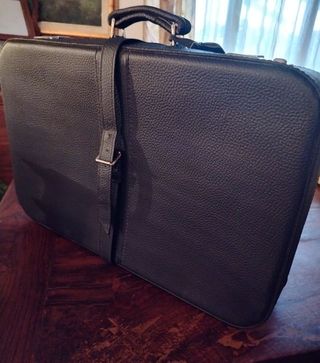 Valigia vintage in cuoio anni '50