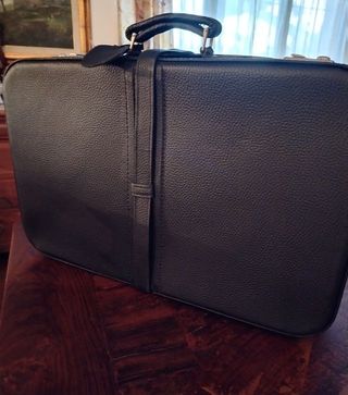 Valigia vintage in cuoio anni '50