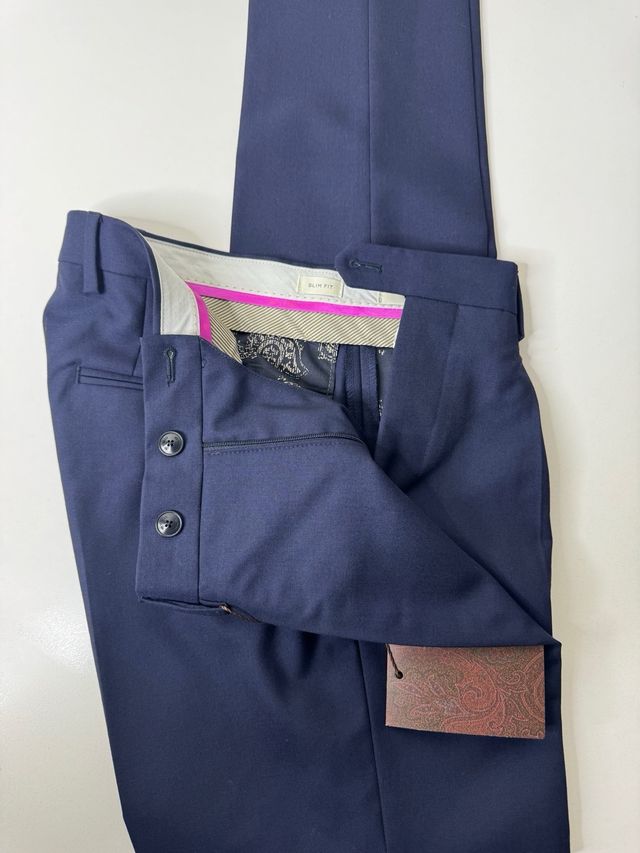 Pantaloni ETRO Milano Slim Fit Blu Navy · Nuovi