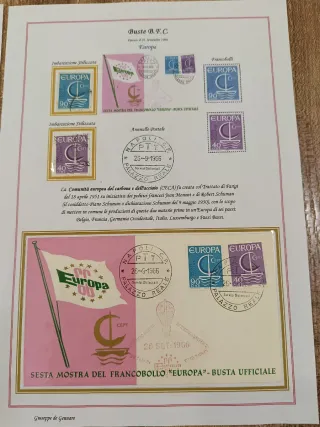 Collezione francobolli EUROPA 1966 FDC