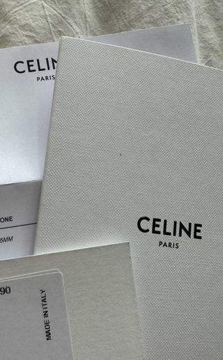 Cinturone Celine Nero Fibbia Oro Triomphe