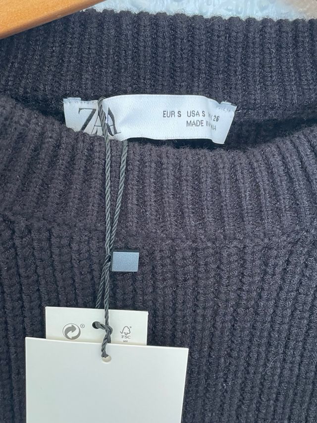 Suéter Zara Negro Nuevo con Etiqueta