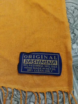 Pashmina Original verde arancione