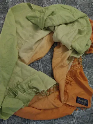 Pashmina Original verde arancione