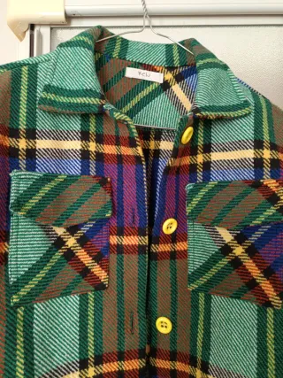 Giacchino/camicia bambina fantasia scozzese ,