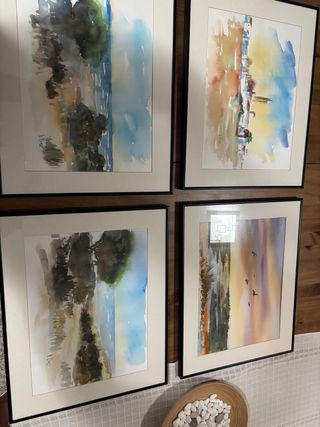 Set di 4 quadri acquerela IKEA