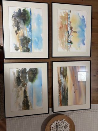 Set di 4 quadri acquerela IKEA