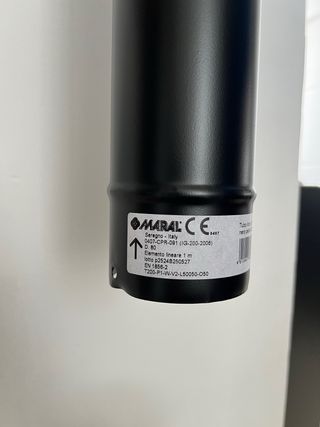 Tubo Pellets Acero Inoxidable Negro