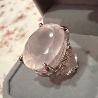 Anillo Plata 925 Cuarzo Rosa Ajustable