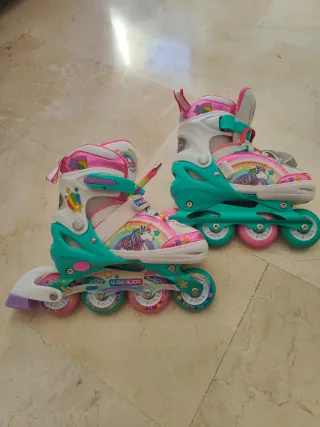 Patines en línea unicornio niña con luces