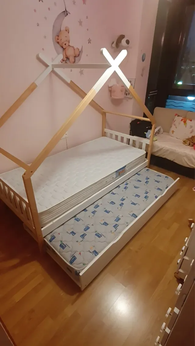 Cama Montessori Infantil Madera Blanca