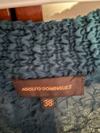 Camisa Adolfo Dominguez Verde Talla 38