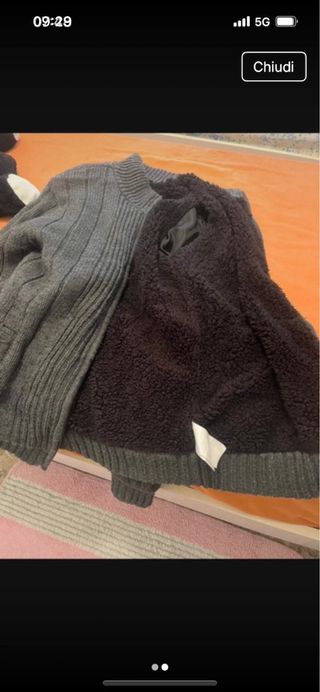 Cardigan grigio con zip