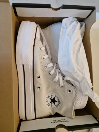 Converse Plataforma Nuevas Gris/Blanco