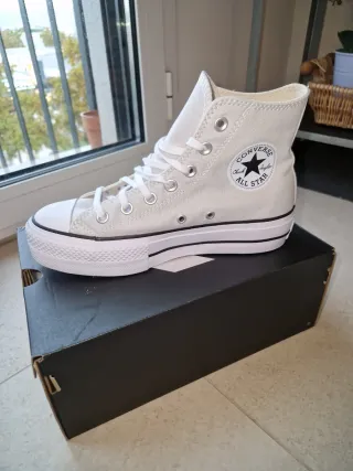 Converse Plataforma Nuevas Gris/Blanco