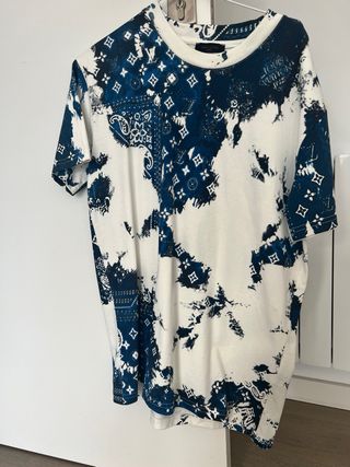 Camiseta Louis Vuitton Azul y Blanca