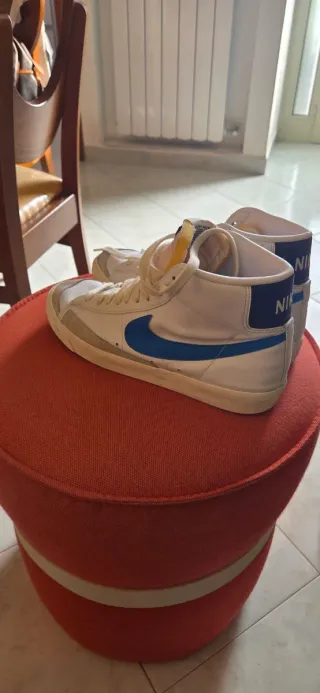 Nike Blazer Mid '77 Vintage Bianche Blu