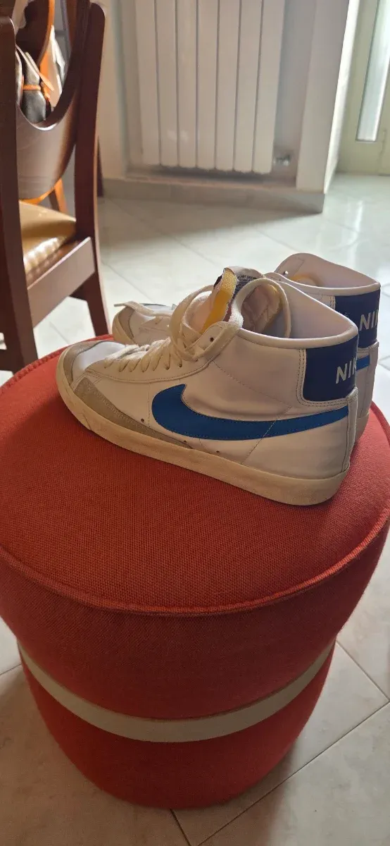 Nike Blazer Mid '77 Vintage Bianche Blu