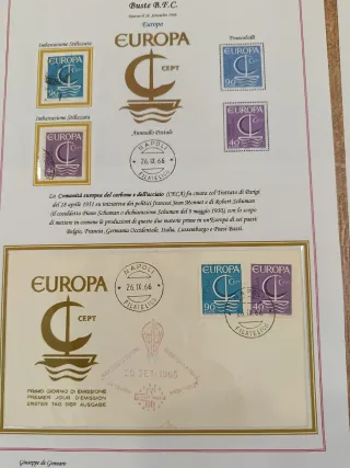 Collezione francobolli EUROPA 1966 FDC