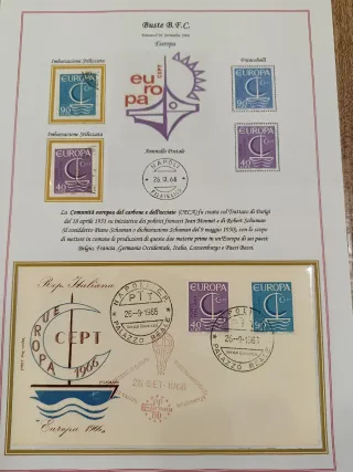 Collezione francobolli EUROPA 1966 FDC