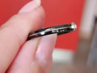 Anello ceramica nera zircone solitario