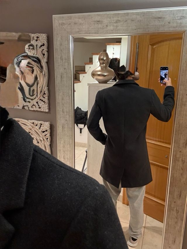 Parka lunga Hollister nera