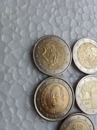 Lote 5 monedas 2 euros España