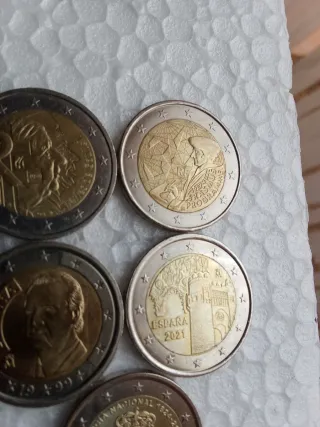 Lote 5 monedas 2 euros España
